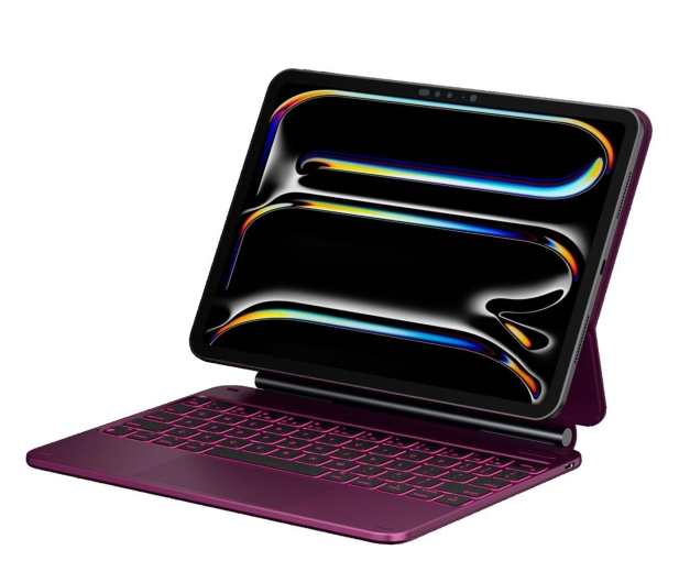 TYPECASE Etui Edge z klawiaturą do iPad Pro 11" 2024/2025 malinowy - 1522738 - zdjęcie